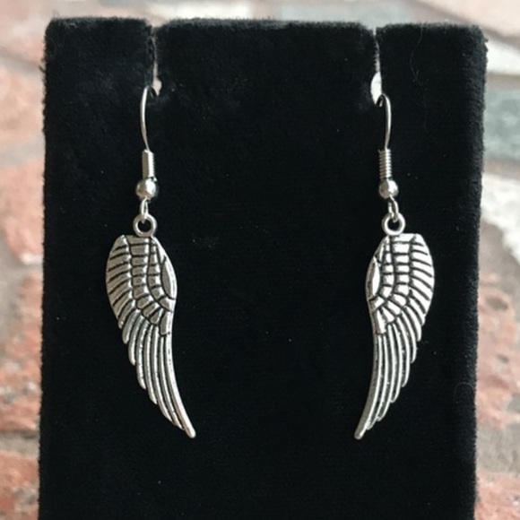 Set ! Handmade maille choker necklace with angel wing + earrings boho valentine - Picture 10 of 14